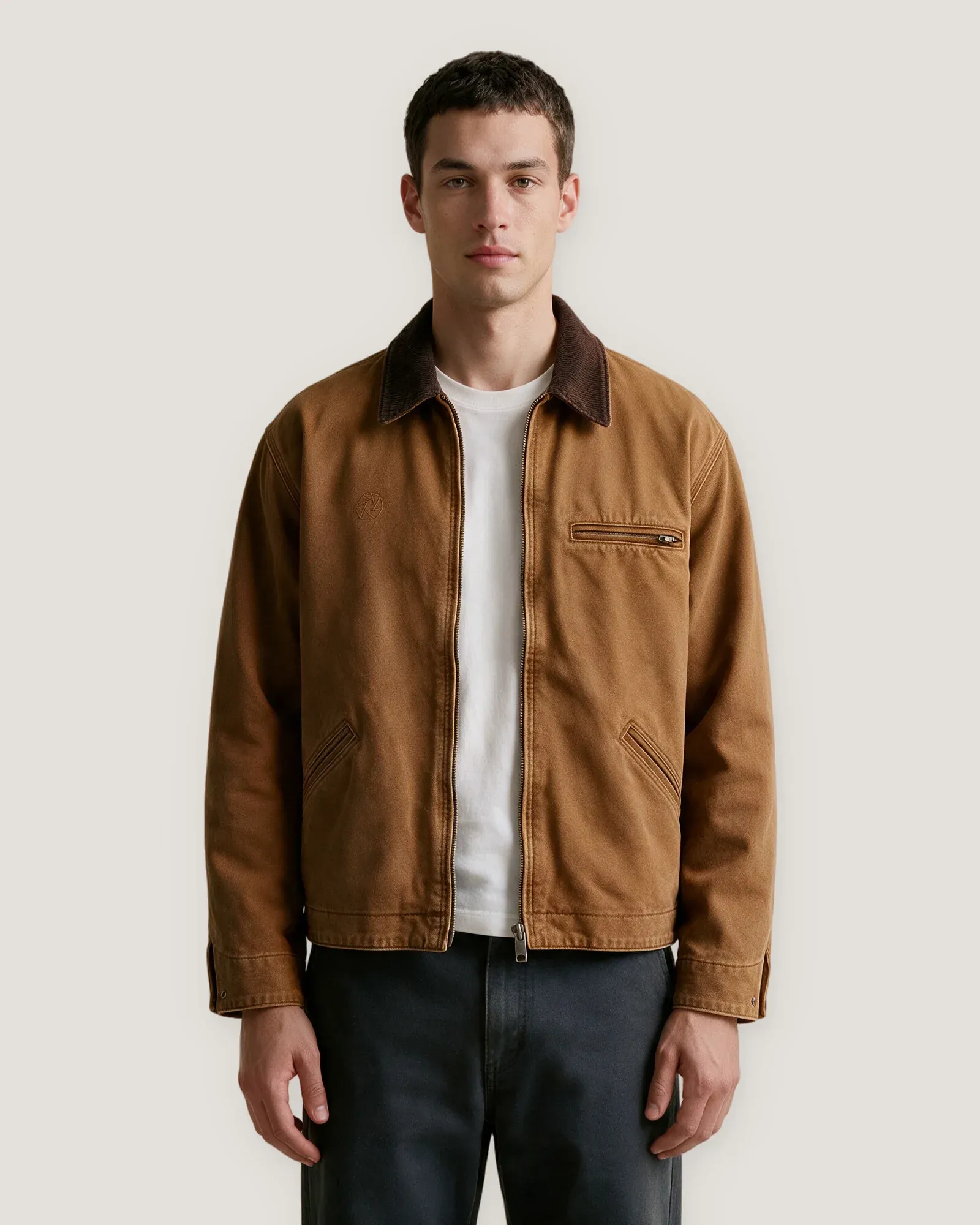 Model wearing the Shoreditch Work Jacket